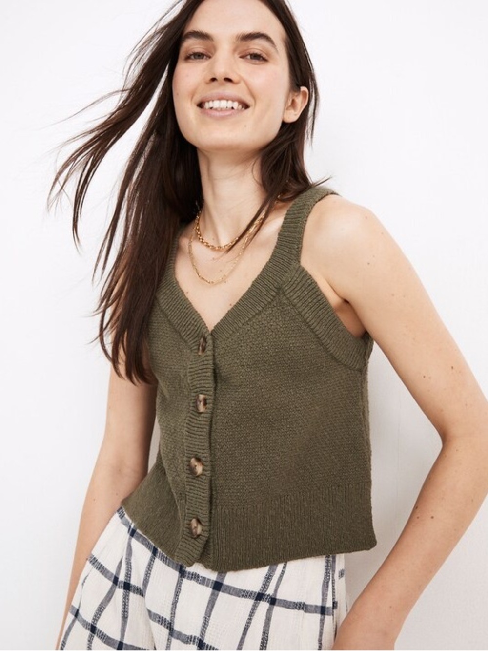 Madewell Knit Button Tank